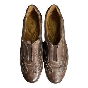 Natural Soul by Naturalizer Loafer Brown Sz 7M Flats Zipper Clouser Sip On Shoes